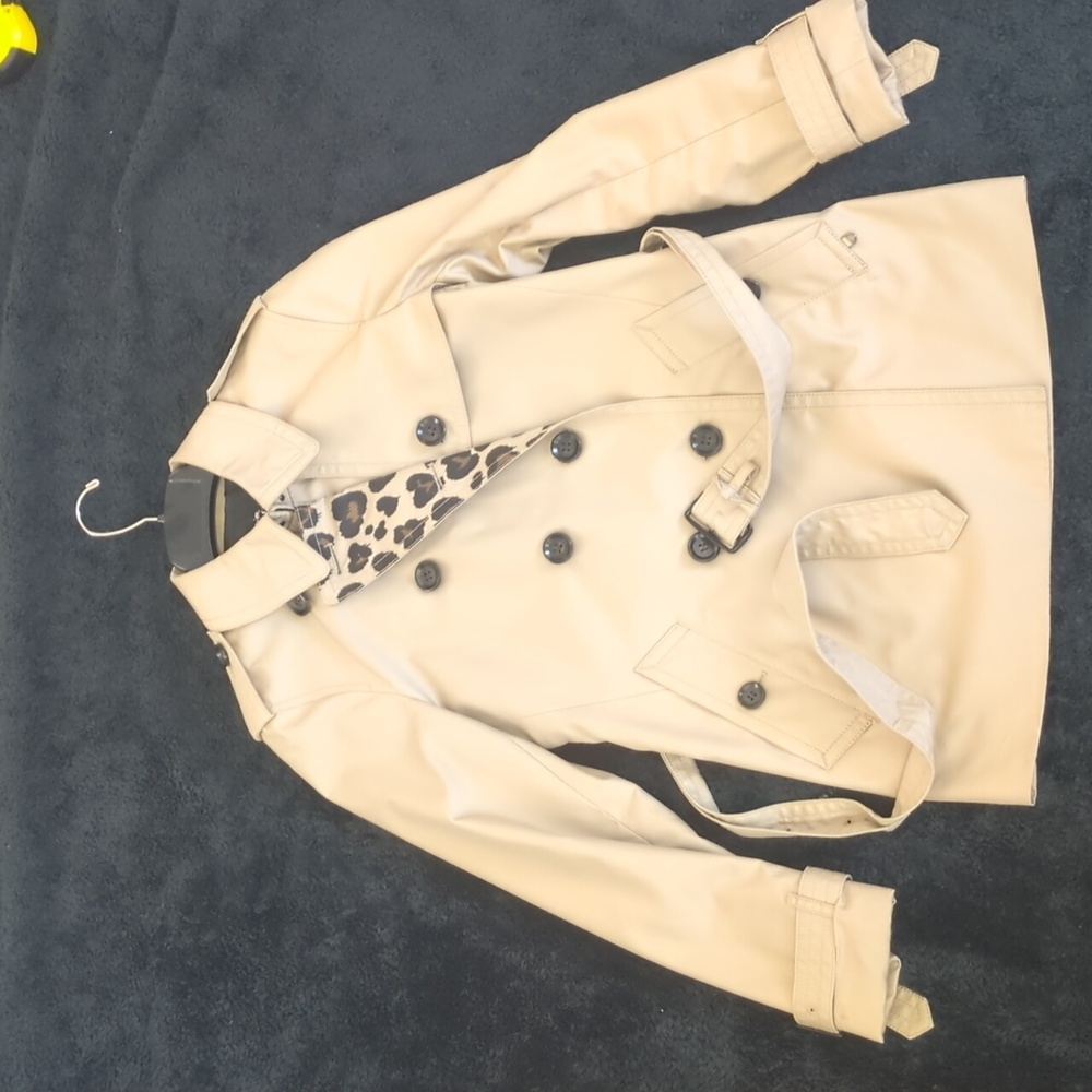 Coach Tan/Leopard 3/4 Trench
